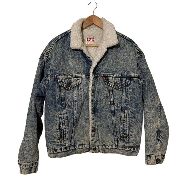 Levi's Other - Vintage Made in USA Levis San Francisco Sherpa Lined Trucker Denim Jean Jacket